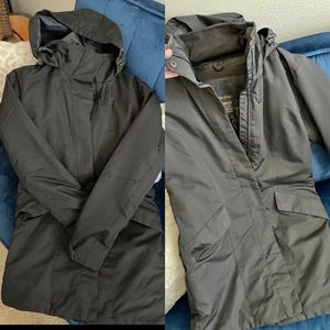 The North End BLACK insulated jacket w/removable hood